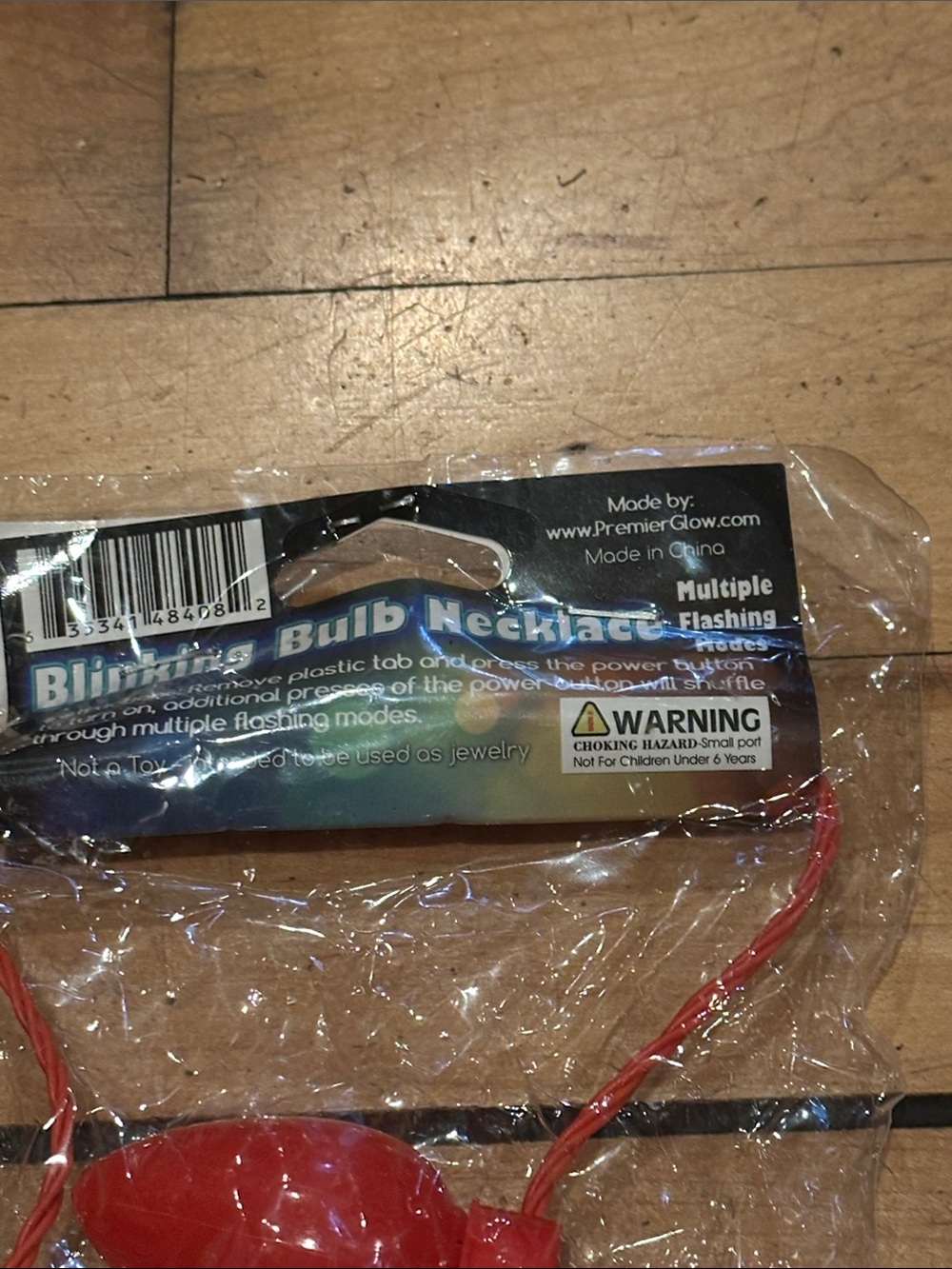 Premier Glow Blinking Bulb Necklace - Red White Blue